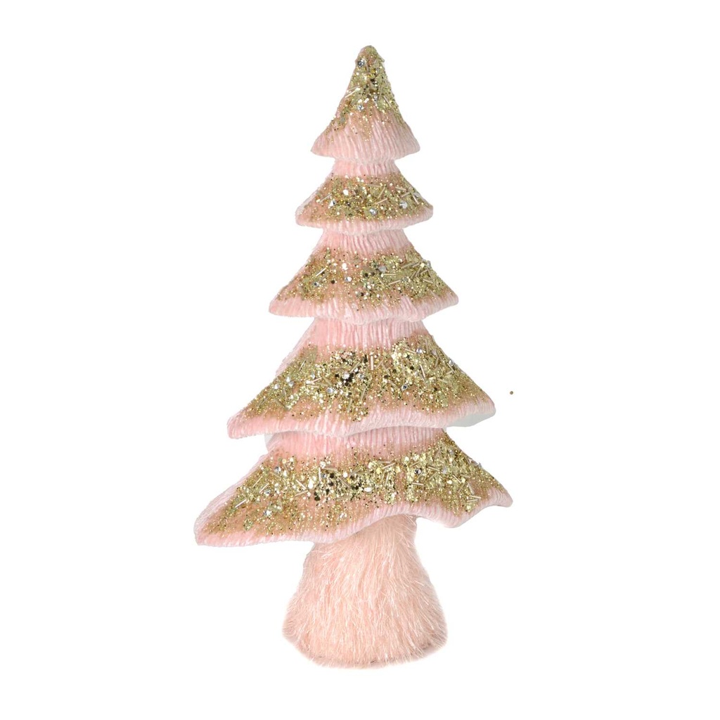 Albero tessuto rosa 32x13x51 cm