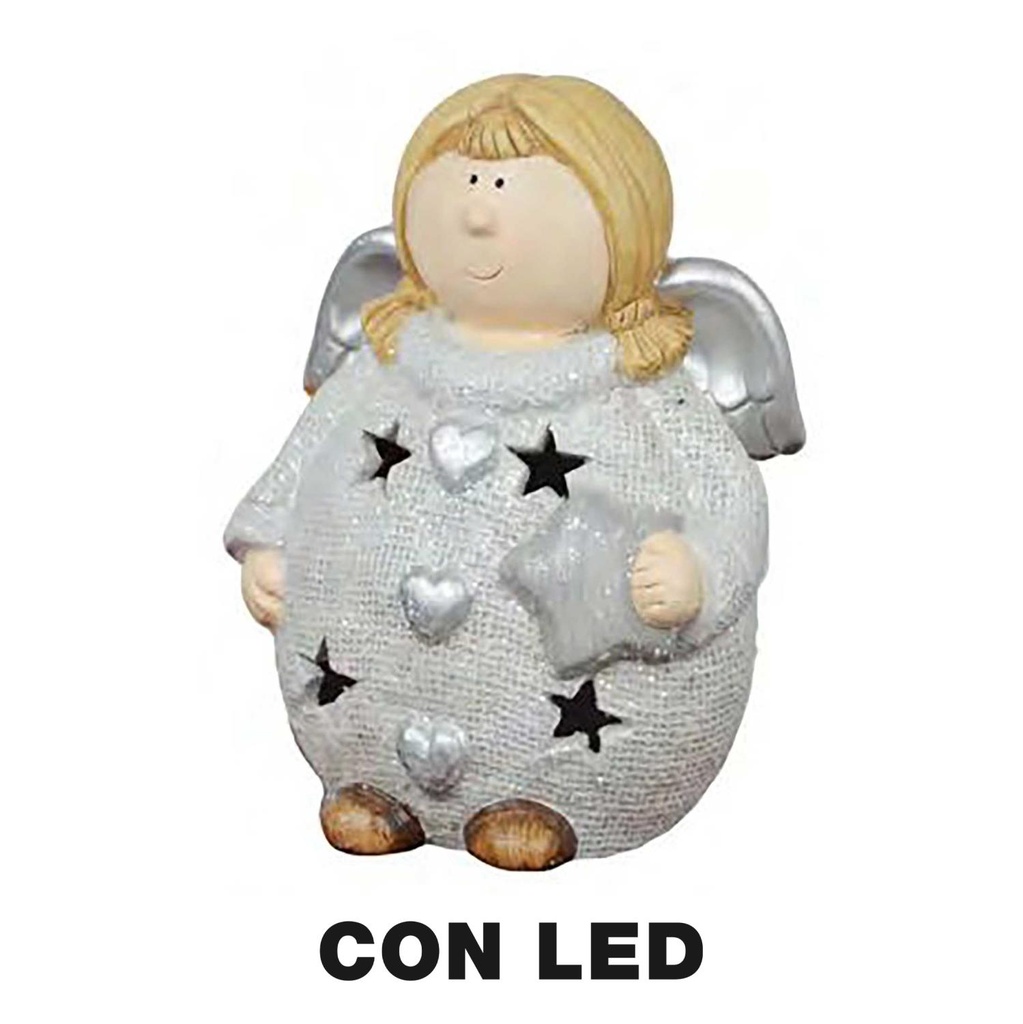 Angelo con LED - 29 x 18 x 36 cm
