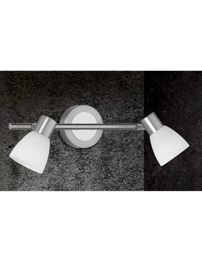 Applique 2 Faretti Spot Led G9 Carico Nichel