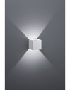 Applique Cubo Doppia Emissione Led Alluminio 10x10 cm