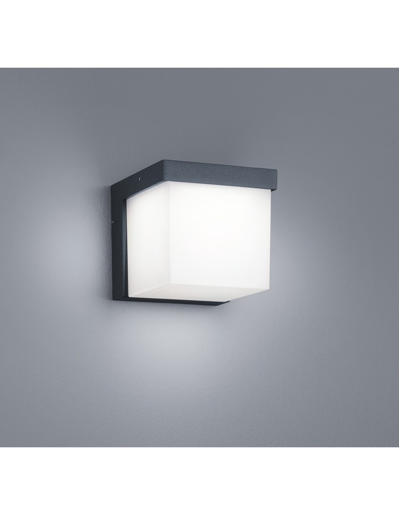 Applique LED da esterno Yangtze, design moderno, finitura antracite, luce calda, IP54