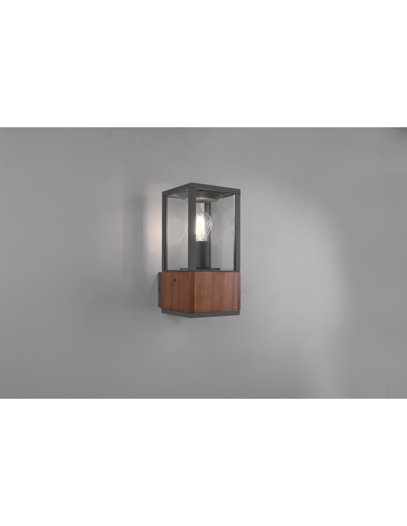 Applique da Esterno in Legno con Vetro Trasparente - Trio Lighting