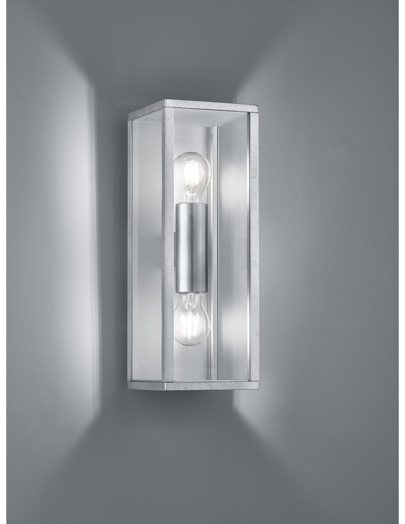Applique per Veranda Zinco Doppia Luce Sopra e Sotto