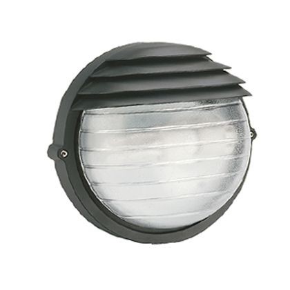Applique Grande E27 Nero - Lampada in Alluminio con Diffusore in Vetro Stampato