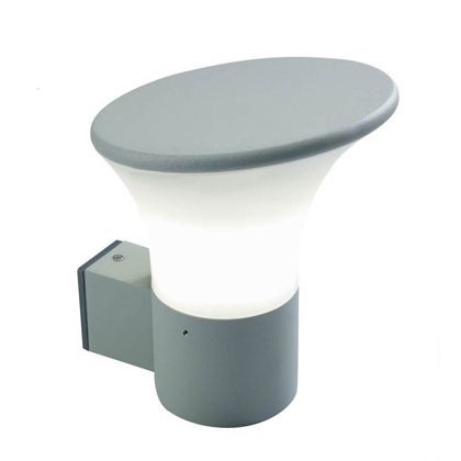 Applique in alluminio con diffusore opalino - Altezza max lampada 160mm - Potenza massima lampade 25W