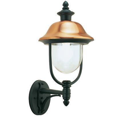 Applique Rustica in Alluminio e Rame con Diffusore Trasparente