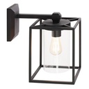 Applique in alluminio pressofuso con diffusori trasparenti, altezza max 180 mm, alimentazione 230 V, IP43, potenza massima 25W