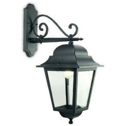 Applique in vetro trasparente con struttura in alluminio pressofuso