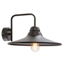Applique nero con attacco E27 per lampade a risparmio energetico