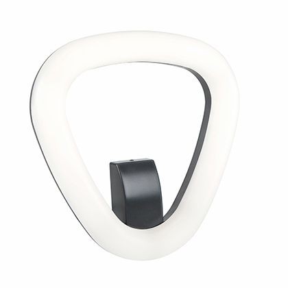 Applique LED 20W 4000K in alluminio pressofuso, luce diretta con diffusore in resina opalina