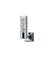 Applique Led Cromo Paralume Cilindro Effetto Bolle IP44