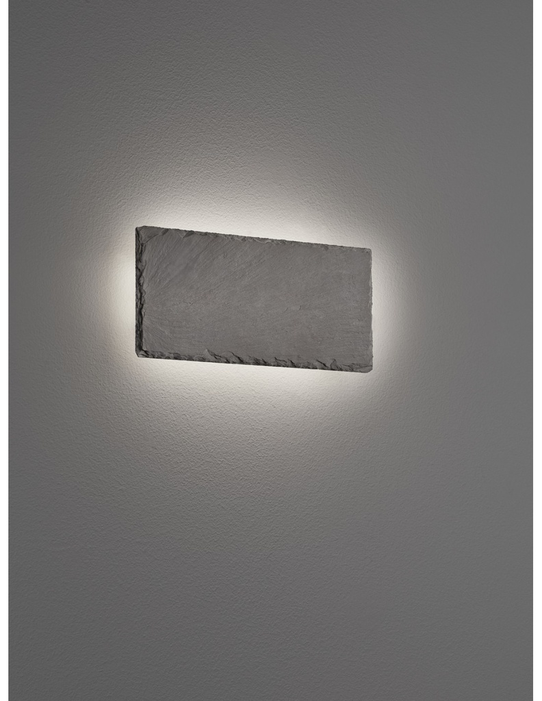 Applique LED Dimmerabile Rettangolare Ardesia Nero L25 cm