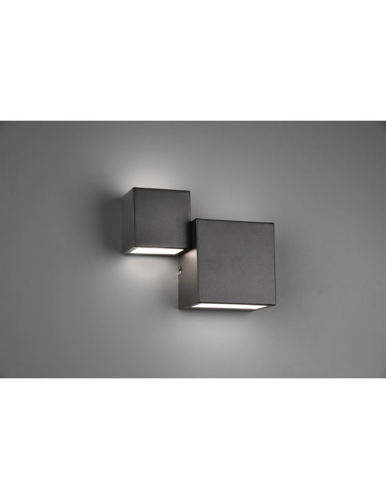 Applique Moderna Doppia Emissione Led Nero