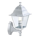 Applique in alluminio pressofuso con diffusori in vetro trasparente - Bianco/Argento