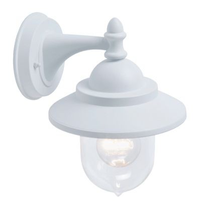 Applique Piccola In Basso Rondo Bianco - Lampada in Alluminio Pressofuso