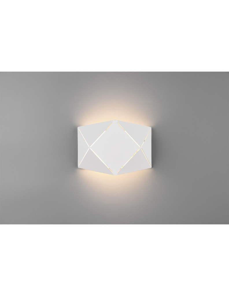 Applique rettangolare LED Zandor bianco L18 cm