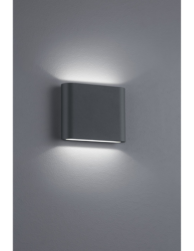 Applique Rettangolare Thames II Led Doppia Emissione IP54 Antracite L11 cm