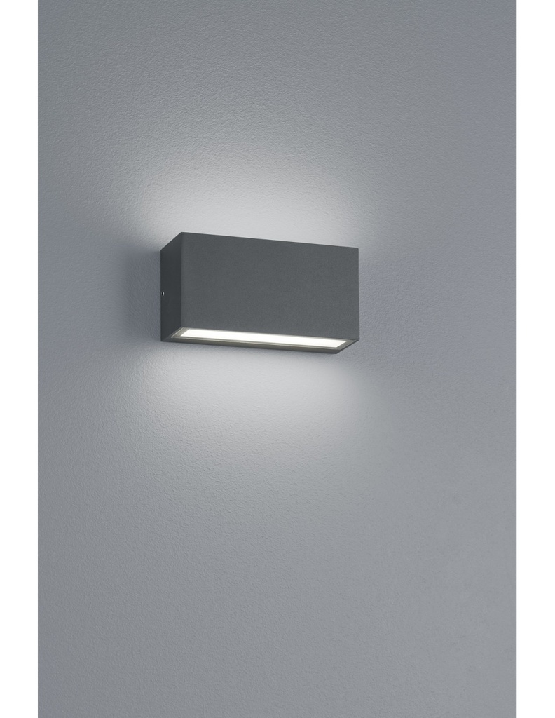 Applique Rettangolare Led IP65 Antracite Doppia Emissione