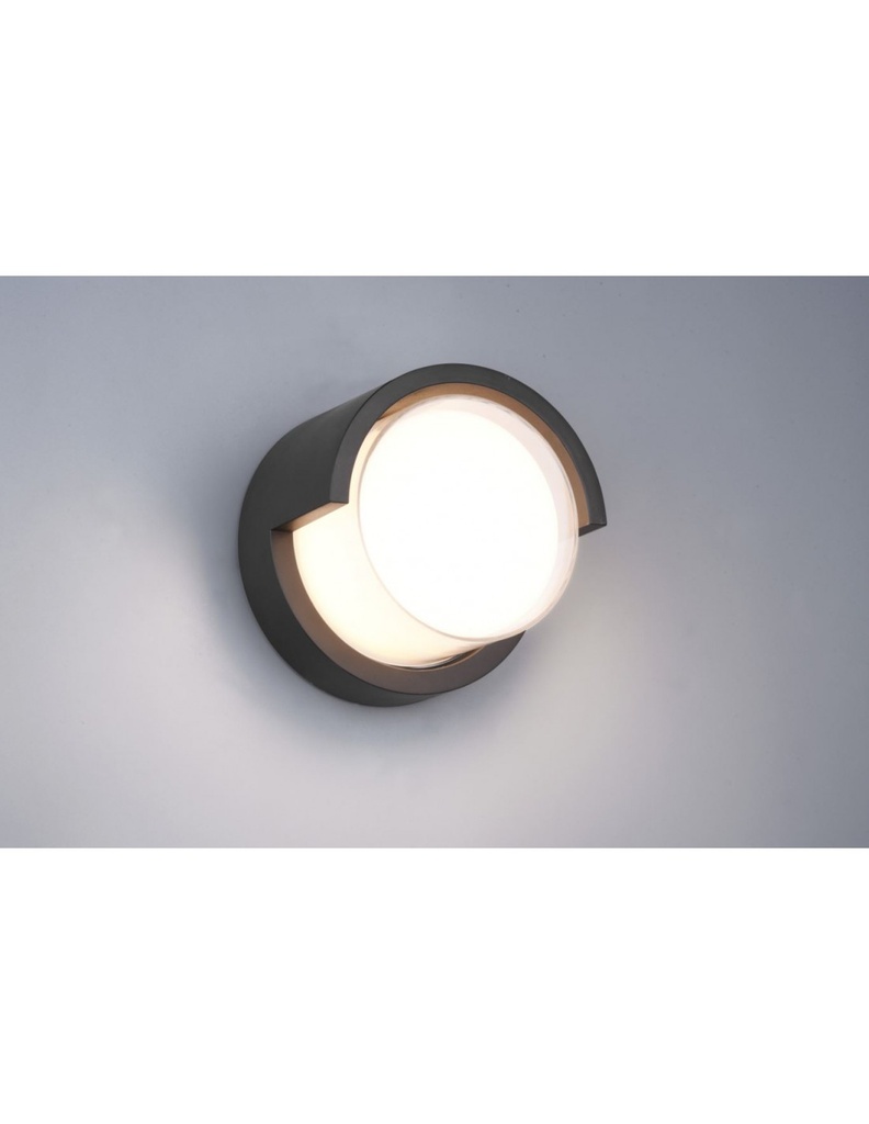 Applique Rotonda Da Esterno Puno Nero IP54 Trio Lighting