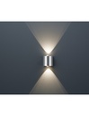 Applique Wales Doppia Luce LED Nichel Opaco