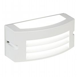 Applique in alluminio pressofuso con diffusore in termoplastico opalino - Luce calda 3000°K - 10W - 840 lumen