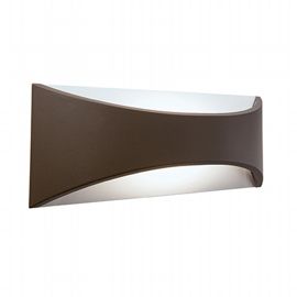 Applique in alluminio pressofuso con diffusore satinato - 12W, 935 lumen, luce calda