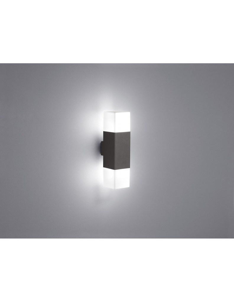 Applique Esterno Doppia Luce Led Antracite