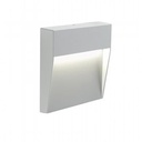 Applique quadrata in alluminio pressofuso con diffusore satinato - 3W, 361 lumen, luce calda bianco
