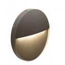 Applique tonda in alluminio pressofuso con diffusore satinato - 6W, 680 lumen, luce calda