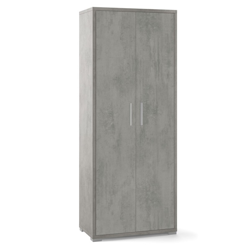 Armadio alto due ante Beton Cemento 71x41x h199 cm