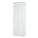 Armadio Multiuso a Due Ante Bianco 62x34x h182 cm