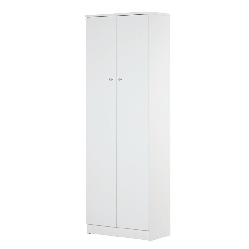 Armadio Multiuso Due Ante Bianco 62x34x h182 cm