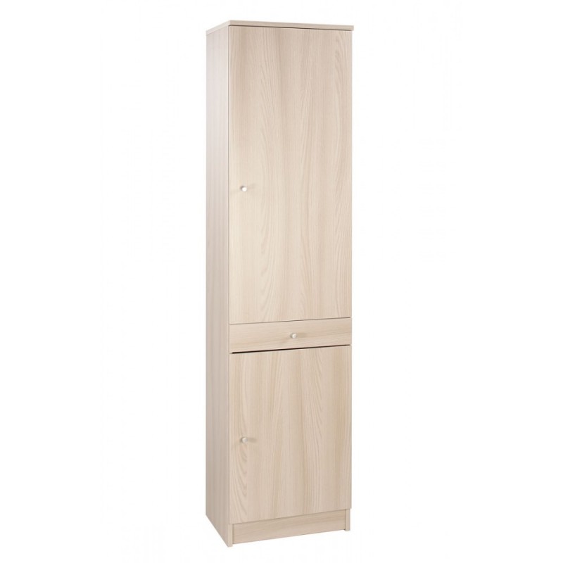 Armadio Multiuso Due Ante Un Cassetto Olmo Chiaro 46x34x H183 cm
