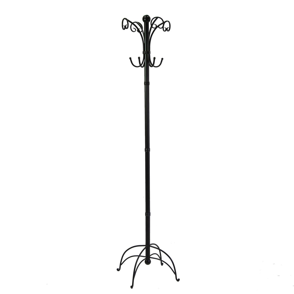 Attaccapanni a stelo metallo nero 45x180 cm