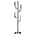 Attaccapanni a forma di cactus verde in metallo h185 cm