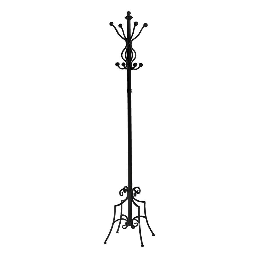 Attaccapanni classico nero in metallo - 44x44x80 cm