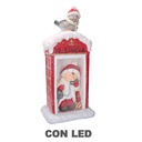 Cabina Telefonica LED Rossa in Plastica per Bambini - 27x25x60 cm