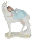 Statuetta Bambina su Cavallo - 20 x 9 x 25 cm