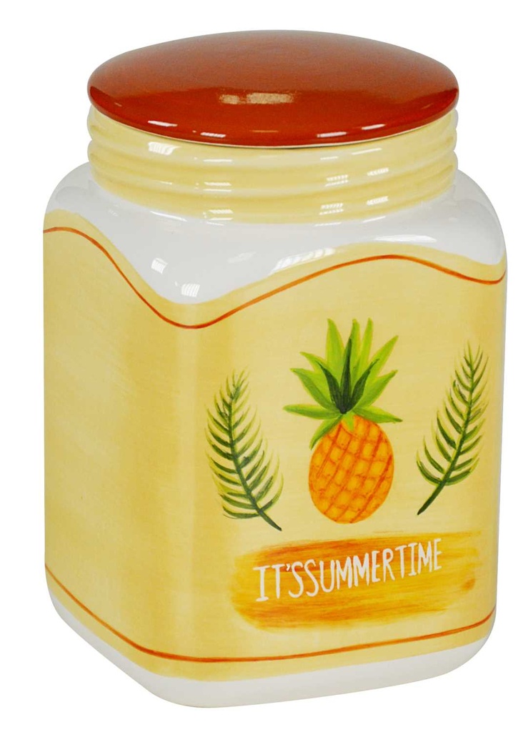 Barattolo estivo con ananas cm.11 x 11 x 16