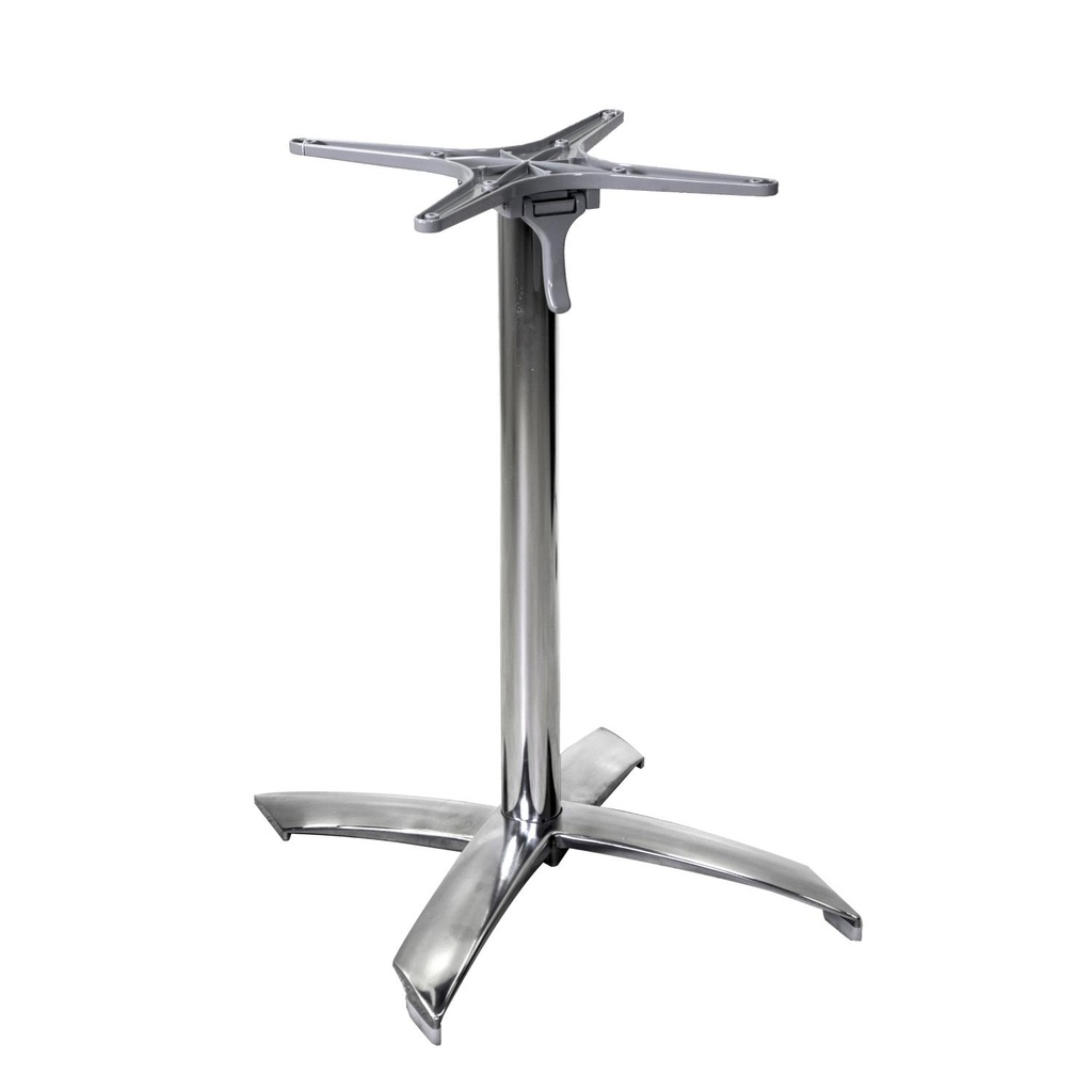 Base tavolo alluminio grigio ribaltabile - 42x52x72 cm