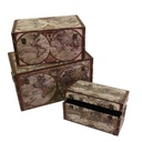Baule ecopelle rettangolare 1-3 globi cm59x36h33