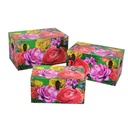 Baule ecopelle rettangolare multicolore 64,5x40h35