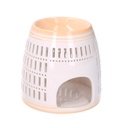 Bruciaessenze ceramica arancione tondo 12,6x12,6 cm