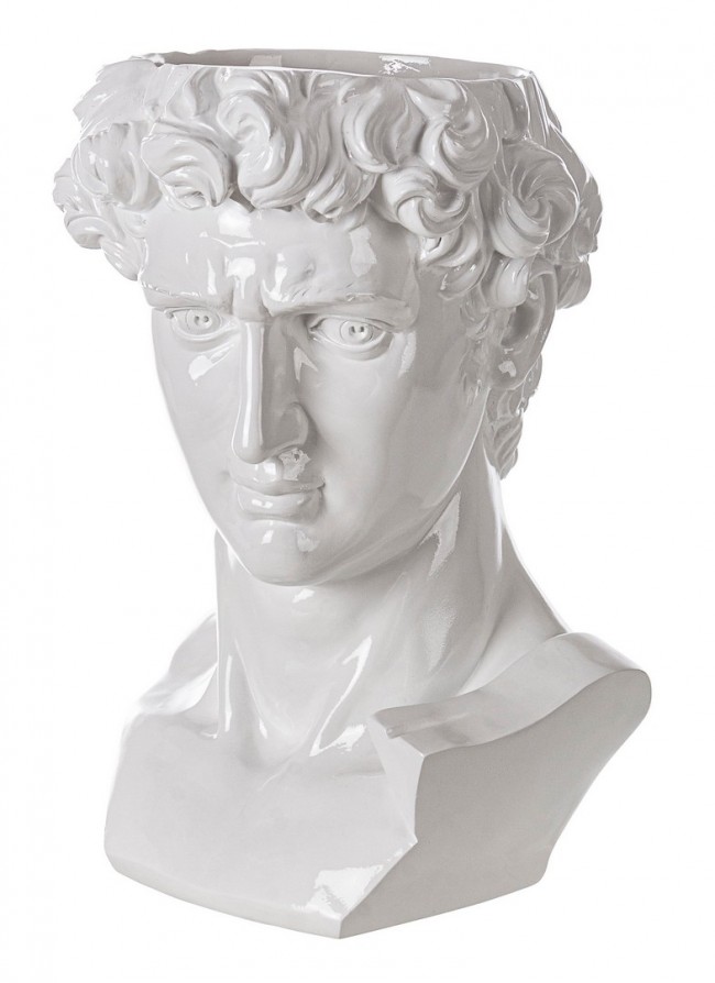 Busto Decorativo Olympus Bianco H40 - Simbolo di Potenza e Grandezza