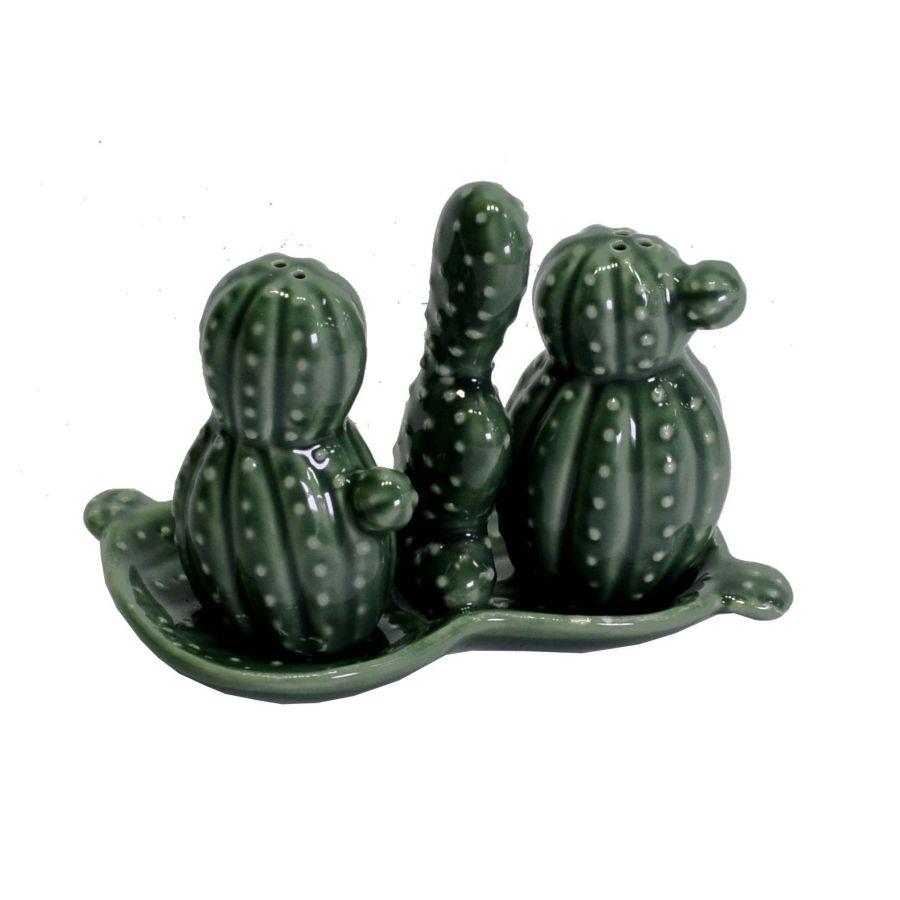 Cactus ceramica verde 13,5x8,5x10 cm