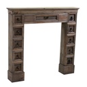 Camino legno marrone con cassetti 108x18x101 cm