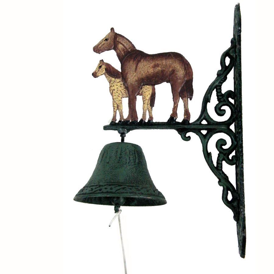 Campana in ghisa 2 cavalli 20x36 cm