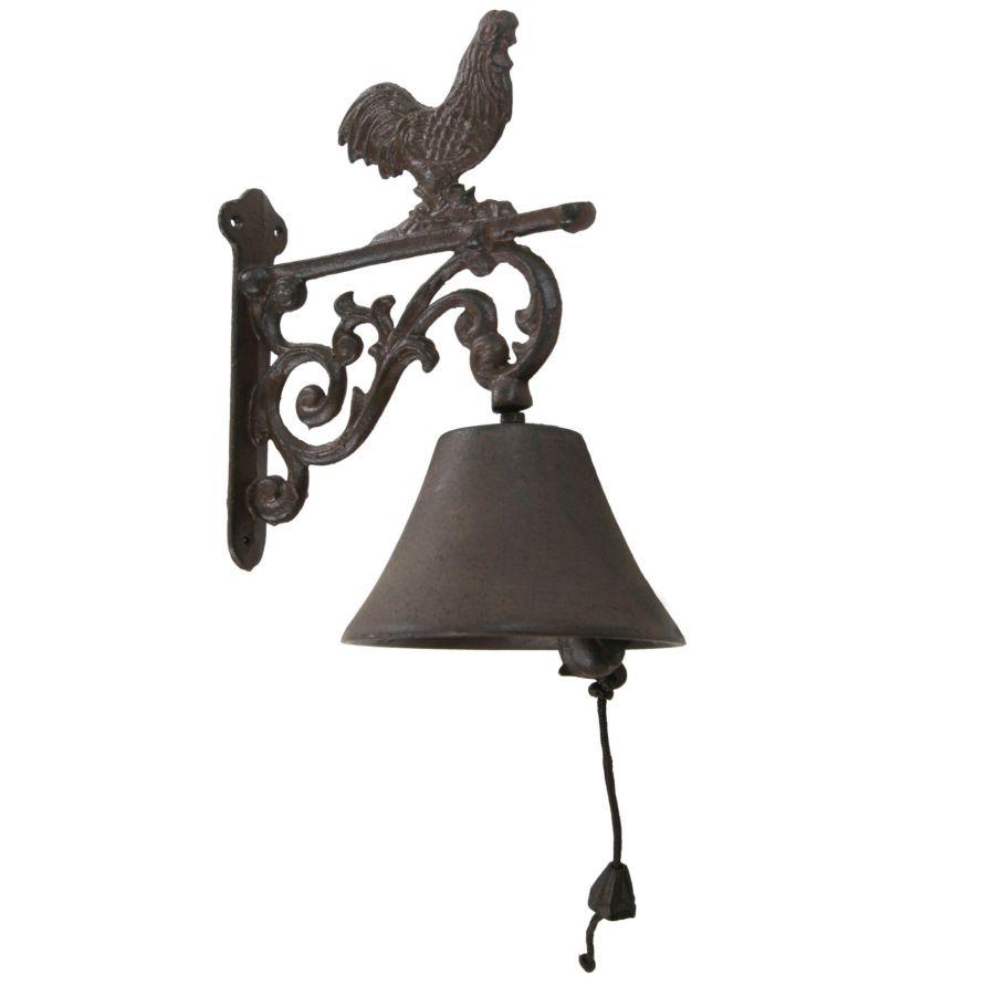Campana in ghisa con gallo - 16x24 cm