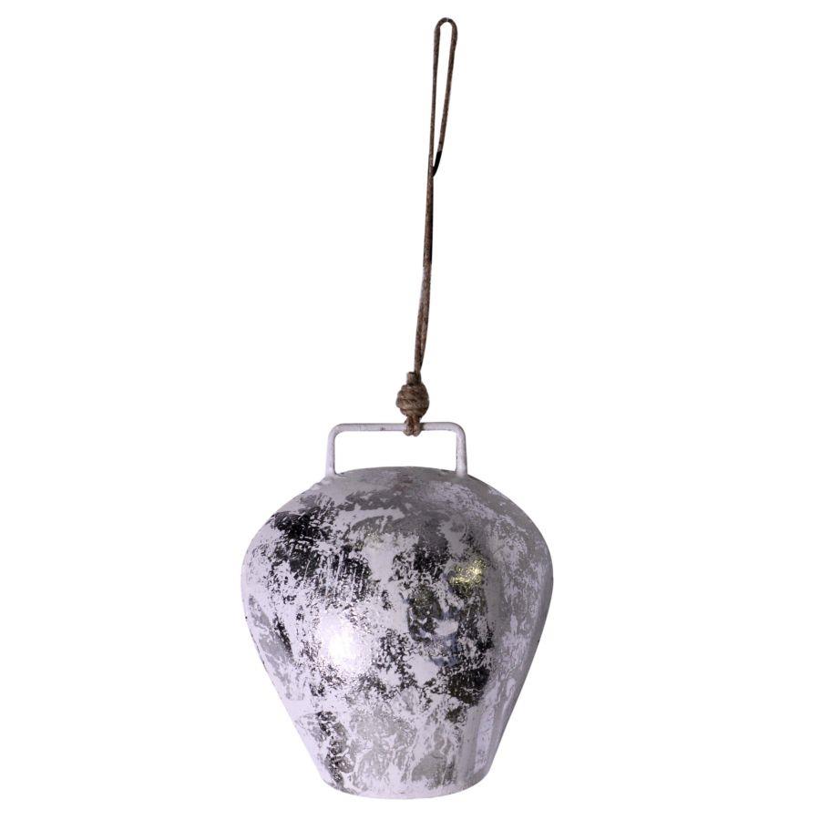 Campana Argento in Metallo 12x25x12 cm
