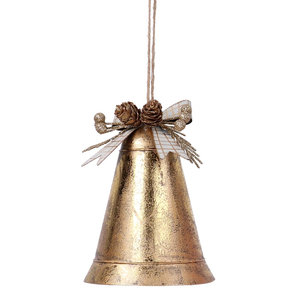 Campana in metallo oro 14x11x10 cm